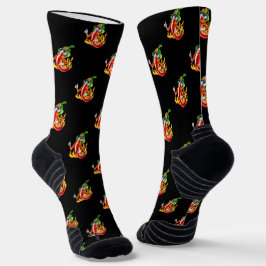 Funny Stolz Feuerwehrmann Chili on Fire gibt Thumb Socken