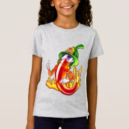 Funny Stolz Feuerwehrmann Chili on Fire gibt Thumb T-Shirt