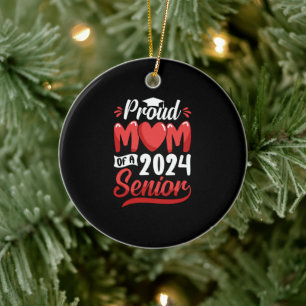 Funny Stolz Mama eines Abschluss-Geschenks 2024 Keramik Ornament