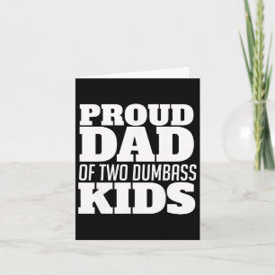 Funny Stolz Vater von zwei Dumbyss Kinder Vater Karte