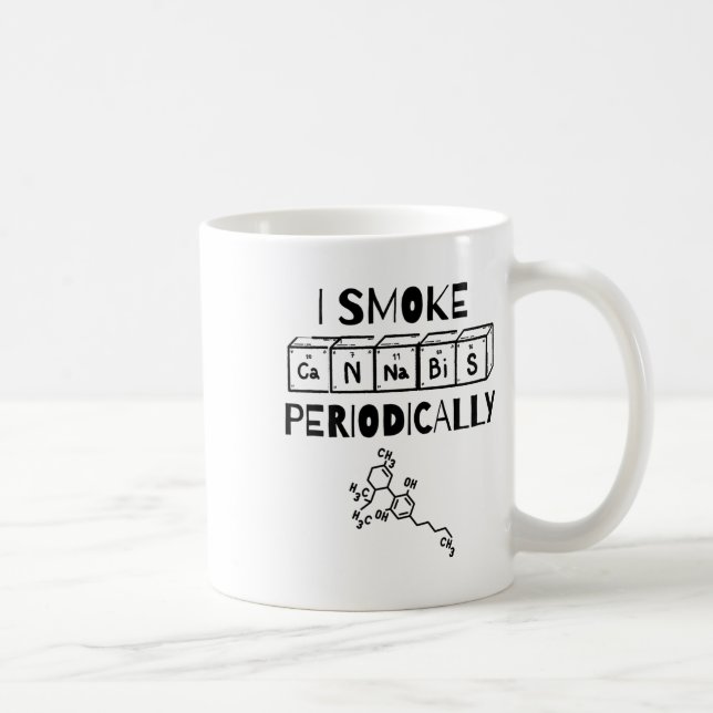 Funny Stoner Day Periodic Table Science Thc  Kaffeetasse (Rechts)