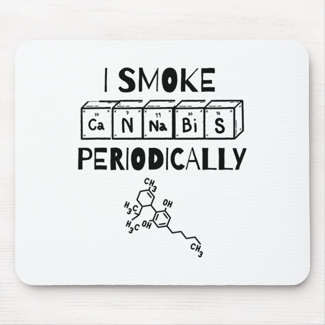 Funny Stoner Day Periodic Table Science Thc  Mousepad (Vorne)