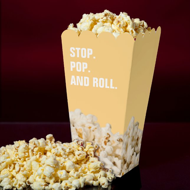 Funny Stopp Pop & Roll Gelb Geschenkschachtel (Funny Stop Pop & Roll Yellow Favor Boxes
)