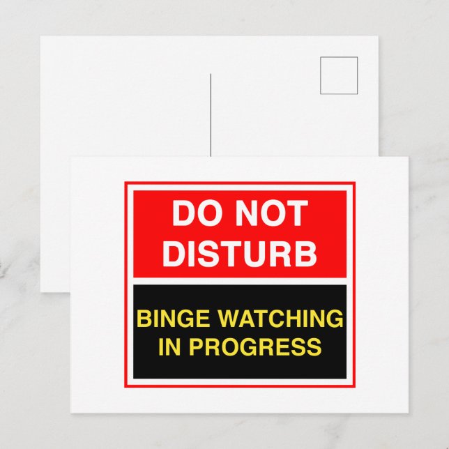Funny stört Binge Watching nicht beim Fernsehen Postkarte (Vorne/Hinten)