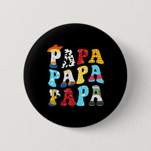 Funny Story Papa Toy Boy Story Vater  Vathers Day  Button