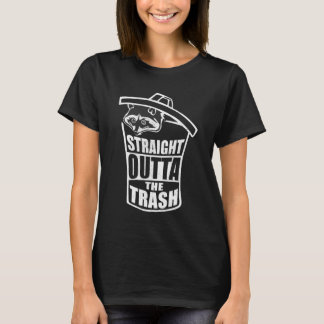 Funny Straight Out über den Müll Raccoon T-Shirt