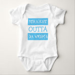 Funny Straight Outta Da Womb Baby Bodysuit Baby Strampler<br><div class="desc">Dieser neugeborene Karosserieanzug ist komisch! Lass neue Eltern und alle anderen lächeln an der Babydusche!</div>