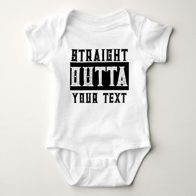 Funny 'Straight Outta Your Text' Baby Strampler (Vorderseite)