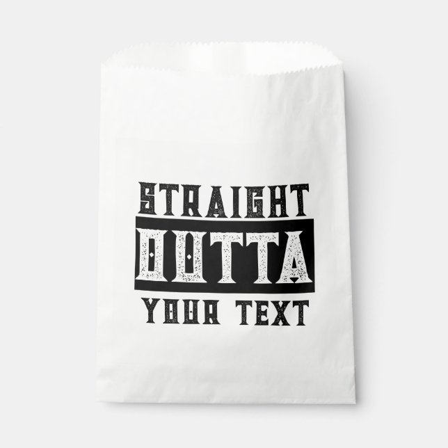 Funny 'Straight Outta Your Text' Geschenktütchen (Vorderseite)