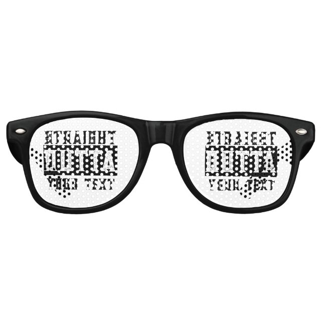 Funny 'Straight Outta Your Text' Partybrille (Vorderseite)