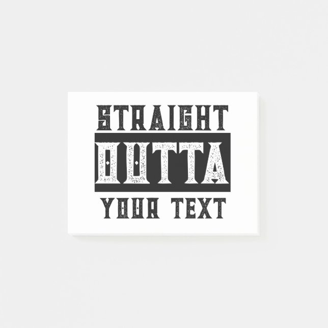Funny 'Straight Outta Your Text' Post-it Klebezettel (Vorderseite)