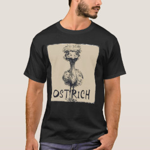 Funny Straußengesicht für Erwachsene und Kinder T-Shirt