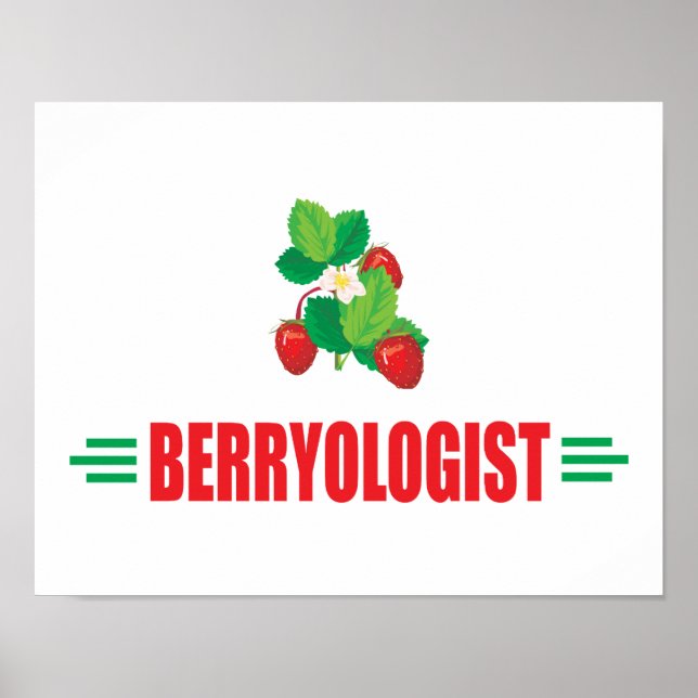 Funny Strawberries Poster (Vorne)