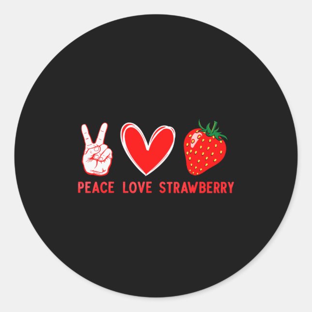Funny Strawberry Art For Men Women Fruit Strawberr Runder Aufkleber (Vorderseite)