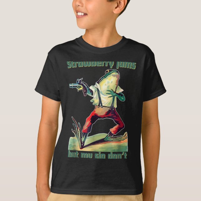 Funny Strawberry Jams But My Sig Don't  T-Shirt (Vorderseite)