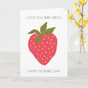 Funny Strawberry Mother Day Card Karte