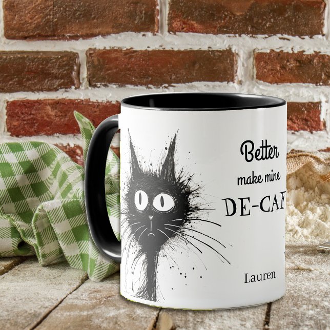 Funny Stressed Cat besser machen Mine De Caf Tasse (Von Creator hochgeladen)