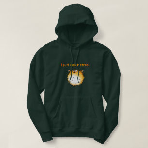 Funny Stressed Puffer Cartoon Hoodie