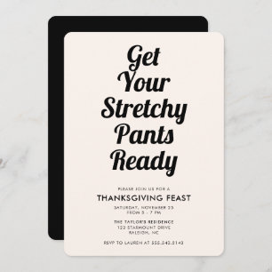 Funny Stretchy Pants Erntedank Dinner Black Einladung