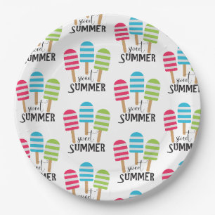 Funny Strip Popsicles Pappteller