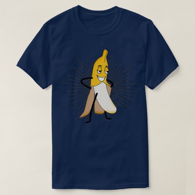 Funny Striptease Banane Bachelor Geschenk T-Shirt (Design vorne)