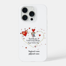 funny stuck like glue personalized couple's iPhone 15 pro hülle