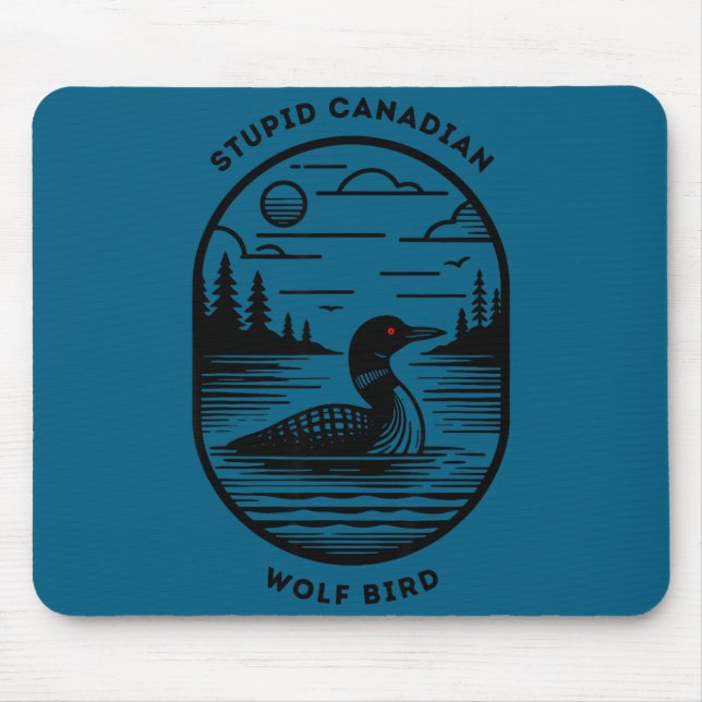 Funny Stud Canadian Wolf Bird Hockey Romance Lgbt  Mousepad (Vorne)