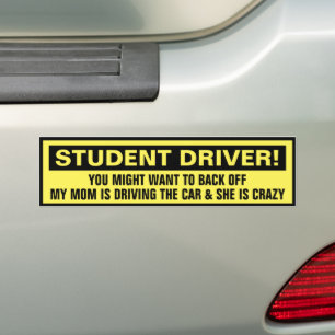 Funny Student Driver Meine Mama ist Crazy Car Autoaufkleber