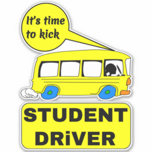 Funny Student Driver - Rookie Driver Bus & Car Aufkleber