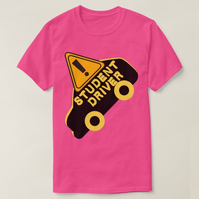 Funny Student Fahrer T-Shirt (Design vorne)
