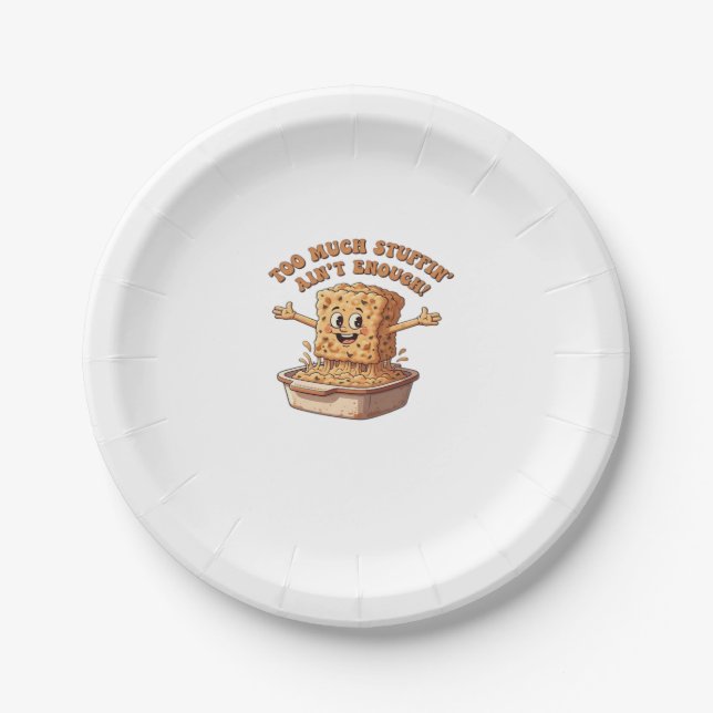 Funny Stuffing Overload Erntedank Classic T-Shi Pappteller (Vorderseite)