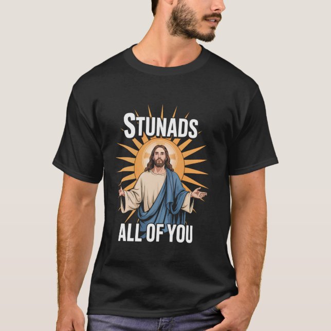 Funny Stunads Meme Design mit klassischer Pose T-Shirt (Vorderseite)