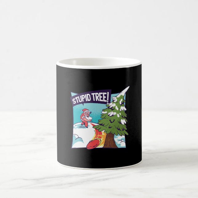 Funny Stupid Tree Disk Golf Player Kaffeetasse (Mittel)