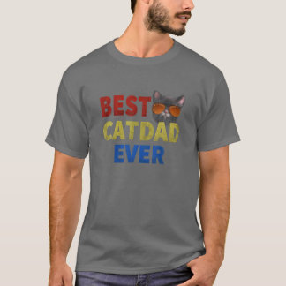 Funny Style Cat Best Cat Vater Ewiger T-Shirt