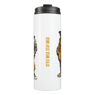 Funny Stylish Animal Fashion Geschenk für Tierfreu Thermosbecher