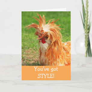 Funny Stylish Chicken Geburtstag Karte