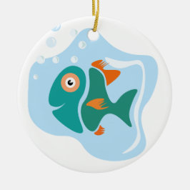 Funny Stylish Fish Keramik Ornament
