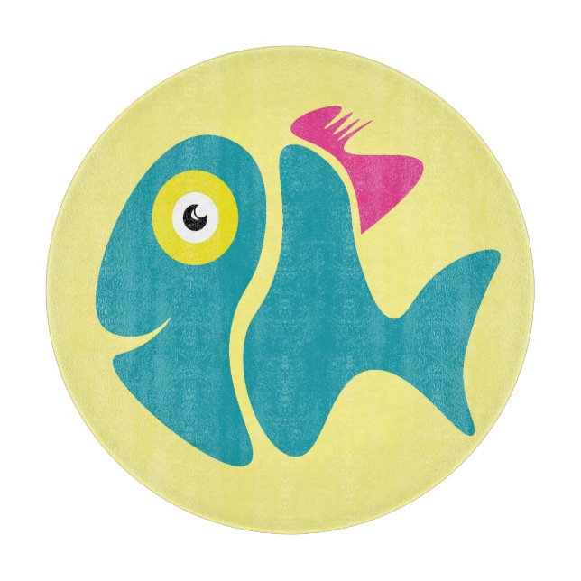 Funny Stylish Fish Schneidebrett (Vorderseite)