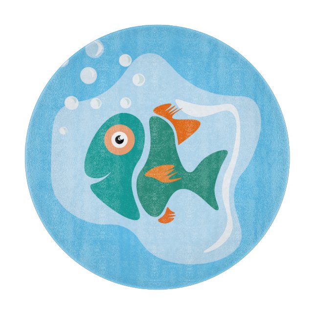 Funny Stylish Fish Schneidebrett (Vorderseite)
