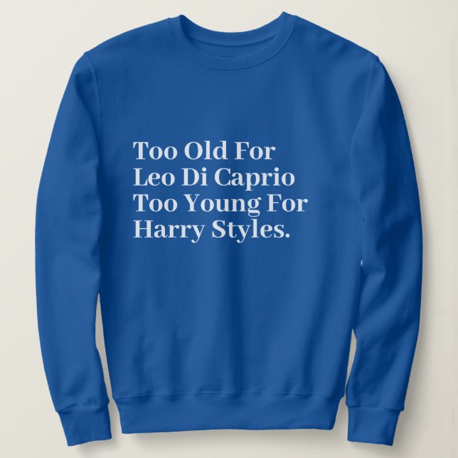 Funny Stylish Niedliche Minimal Monogram Blue Sweatshirt (Design vorne)