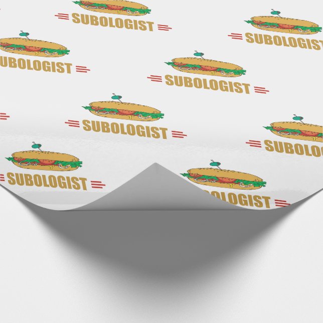 Funny Sub Sandwich Geschenkpapier (Ecke)