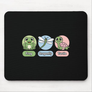 Funny Subtle Political Humor Frog Dragonfly Turtle Mousepad