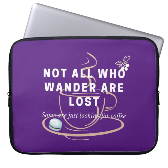 Funny suchte nach Coffee Quote Gel Mouse Pad Laptopschutzhülle (Vorderseite)