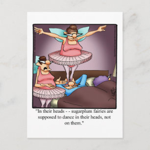 Funny Sugarplum Fairies Spaß Holiday Postcard Feiertagspostkarte