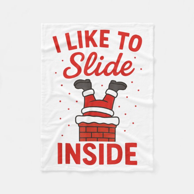 Funny Suggestive I Like To Slide Inside Quote Coup Fleecedecke (Vorderseite)