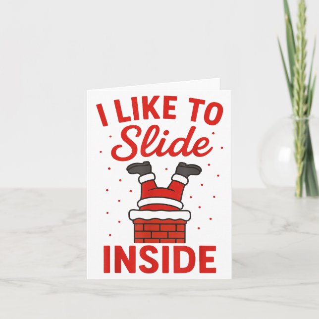 Funny Suggestive I Like To Slide Inside Quote Coup Karte (Vorderseite)