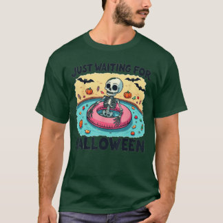 Funny Summer 2025 Spooky Skeleton gerade Gewartet T-Shirt