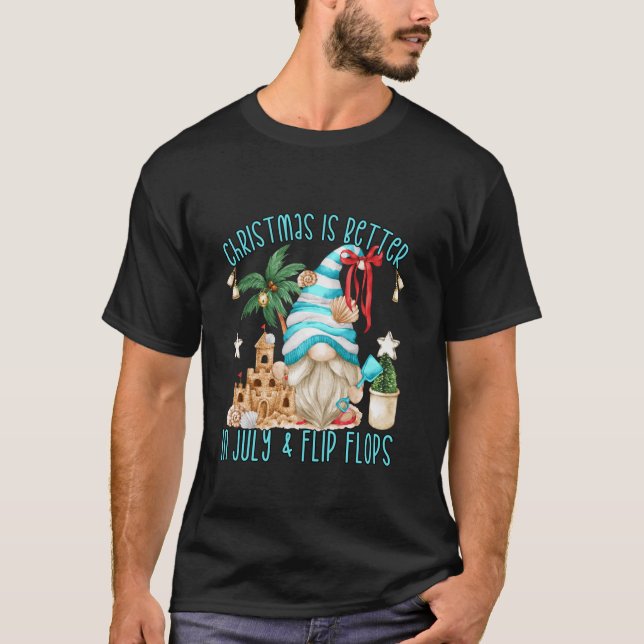 Funny Summer Beach Gnome For Women Men Christmas I T-Shirt (Vorderseite)