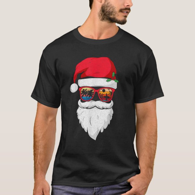 Funny Summer Beach Weihnachtsbrille Weihnachten We T-Shirt (Vorderseite)