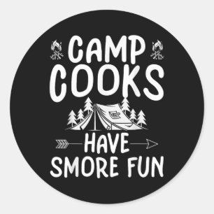 Funny Summer Camp Cook - viel Spaß Runder Aufkleber